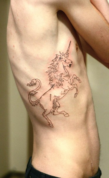 Unicorn Side Tattoo