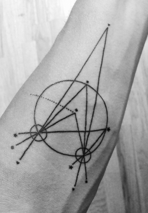 Abstract Lines Tattoo