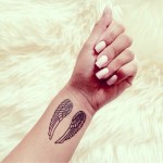 Angel Wings Wrist Tattoo