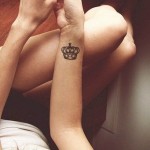 Awesome Crown Tattoo On Wrist