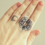 Cute Mandala Tattoo On Fingers