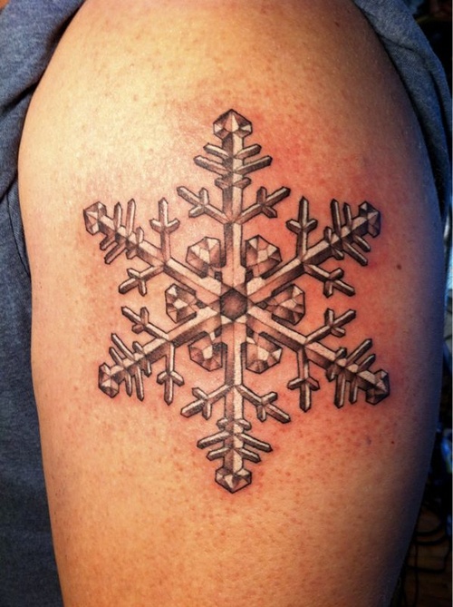 Snowflake Tattoo On Sleeve