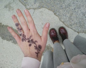 Flowers Hand Tattoo