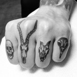 Skull Tattoos On Fingers