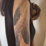 Feathers Sleeve Tattoo
