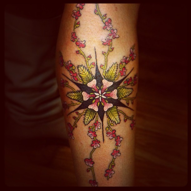 Floral Tattoo By Martynas Snioka