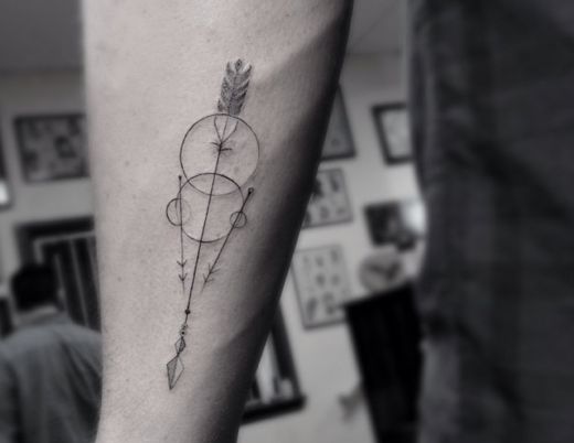 Minimal Arrow Tattoo On Arm