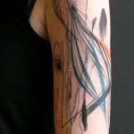 Abstract Watercolor Arm Tattoo By Dead Romnanoff