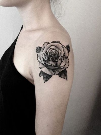 Black Rose Shoulder Ink