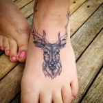 Cute Deer Foot Tattoo