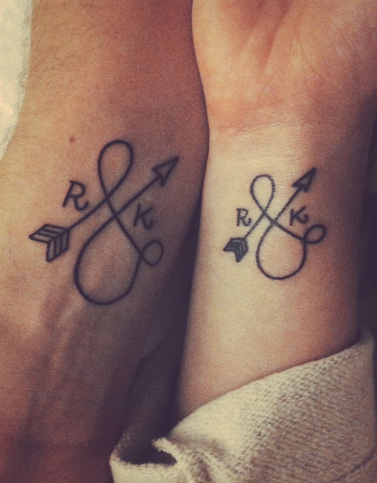 Minimal Matching Arrow Tattoos