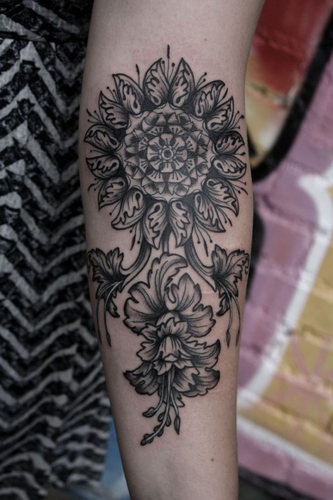 Gorgeous Floral Tattoo Done By Baylen Levore