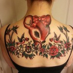 Bambi Back Tattoo