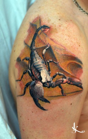 3D Scorpion Tattoo
