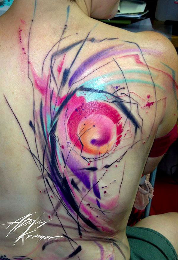 Abstract Watercolor Tattoo