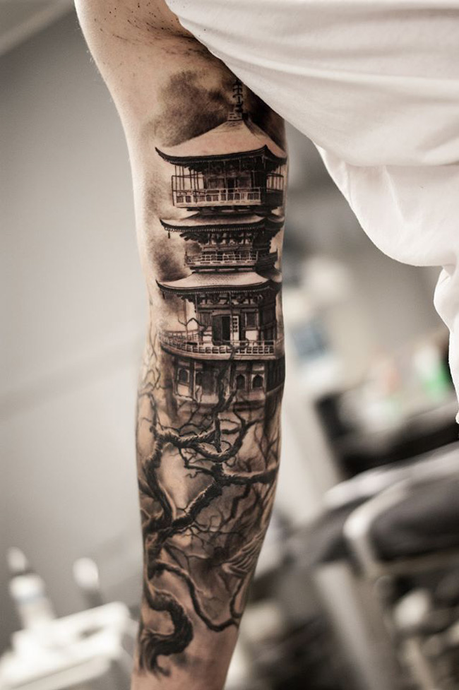 Asian Sleeve Tattoo by Diego TattooNOW