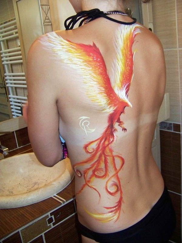 Back Phoenix Tattoo