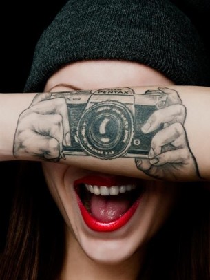 Camera Forearm Tattoo