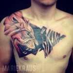 Lion & Zebra Tattoo