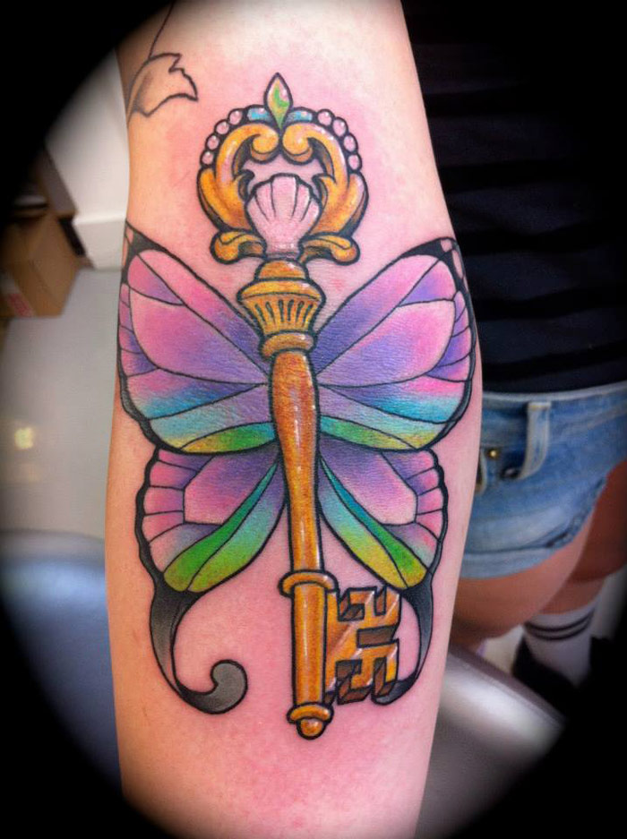 Butterfly Key Tattoo