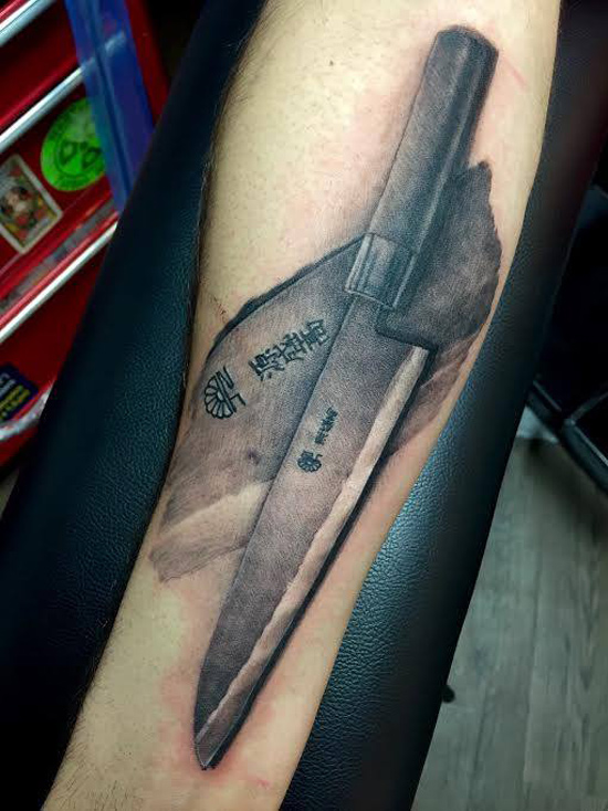 Chefs Knife Tattoo