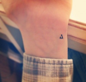 Tiny Delta Wrist Tattoo