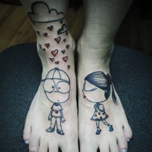 Love Foot Tattoo