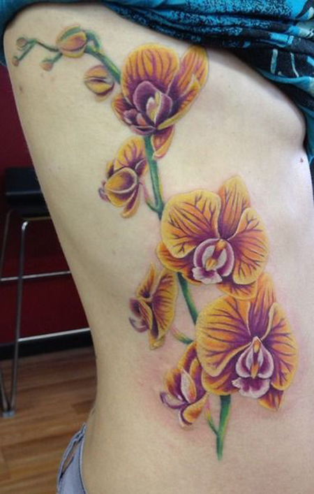 Orchid Side Tattoo