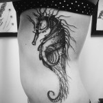 Side Seahorse Tattoo