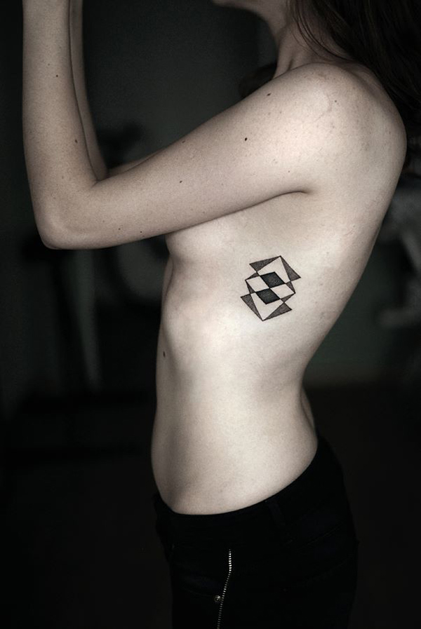 Small Dotwork Side Tattoo