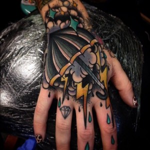 Storm Hand Tattoo