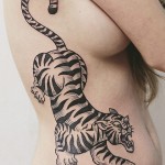 Tiger Side Tattoo