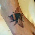 Bumblebee Foot Tattoo