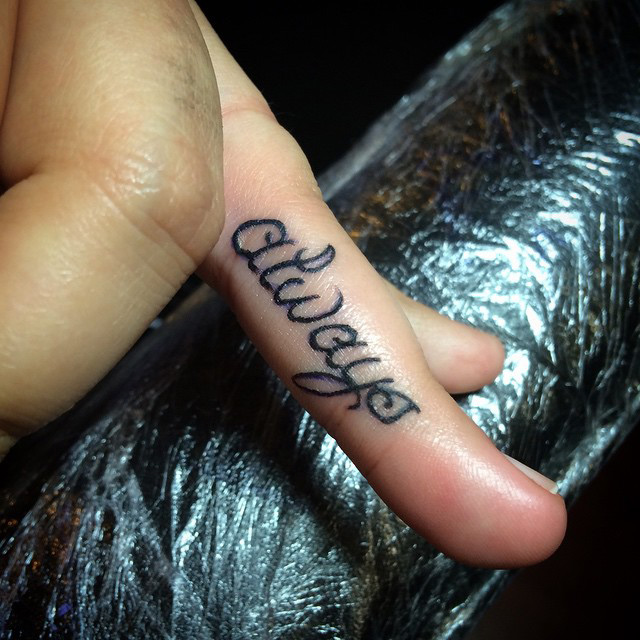 Always Finger Tattoo