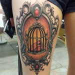 Caged Heart Tattoo