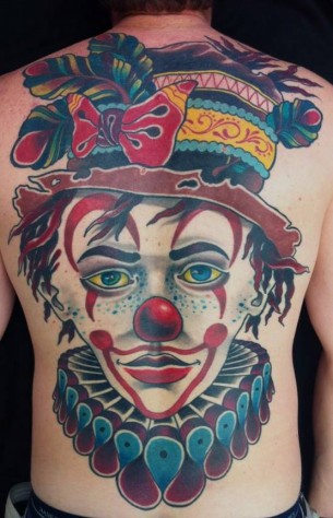 Clown Back Tattoo