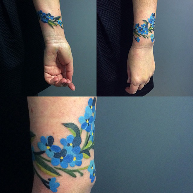 Buy Forget Me Not Tattoo Temporary Tattoos Flower Tattoos Online in India   Etsy