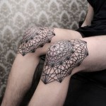 Geometric Knees Tattoo