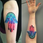 Colorful Hamsa Tattoo