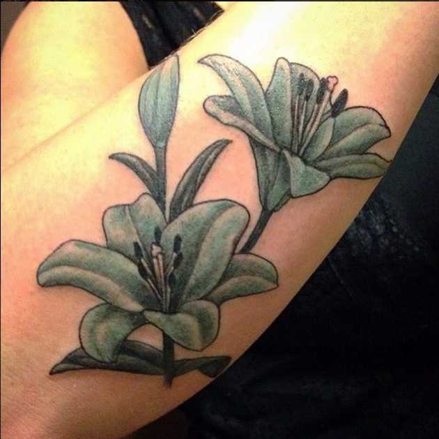 Lilies Forearm Tattoo