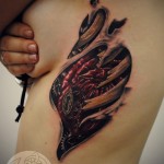 Patched Heart Tattoo