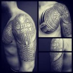 Chest & Sleeve Tribal Tattoo