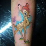 Bambi Arm Tattoo