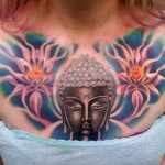 Buddha and Lotus Flowers