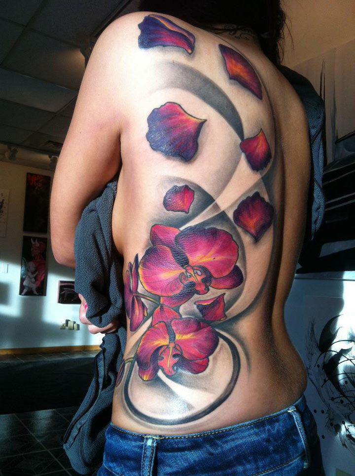 Cover-Up Orchid Tattoo