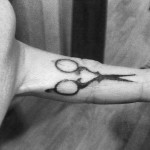 Scissors Finger Tattoo