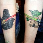 Lego Darth Vader & Yoda Tattoo