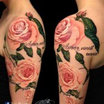 Pink Roses Tattoo
