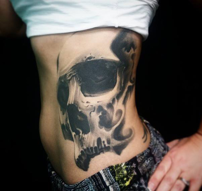 Side Skull Tattoo