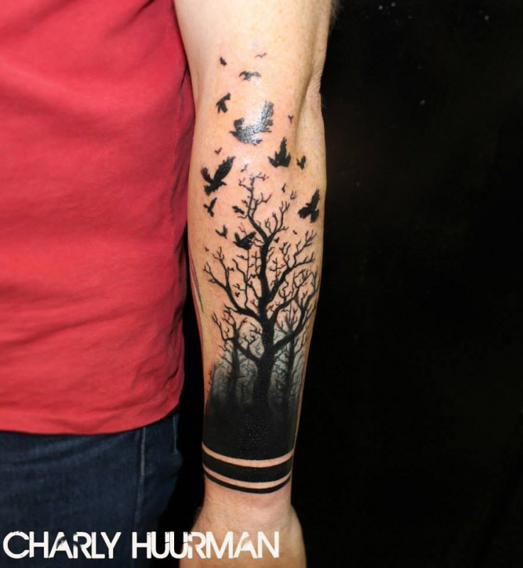 Trees & Birds Tattoo